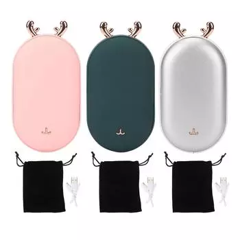 Многофункциональная электрическая грелка для рук Power Bank 3 Регулировка передач Быстрый нагрев Грелка для рук Silver