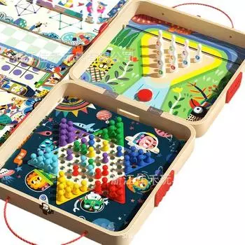 Многофункциональная настольная игра Go GoGo Flying Go Multi in One Набор шахматных досок Детская настольная игра-головоломка Полная коллекция
