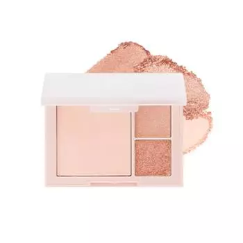Многофункциональная палетка теней для век Dinto Cheek & Eye, 3 цвета, 1 шт., оттенок 764 Peach Sha