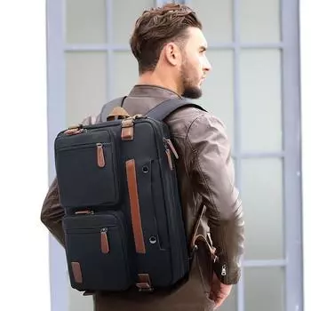 Многофункциональная сумка Oblique Span Student Schoolbag Business Handbag Computer Bag Outside Men s Backpack One Size чёрный