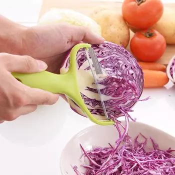 Многофункциональная терка для капусты, фиолетовая капуста, скребок для фруктов и овощей, нож для нарезки ломтиками, широкое горлышко, бытовая овощечистка 1PC