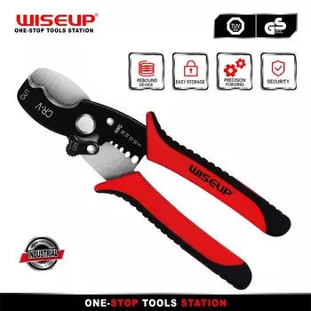 Многофункциональные обжимные клещи WISEUP 2 в 1, автоматический инструмент для зачистки проводов для клемм 8-16 AWG, ручные инструменты для электрика 7 Inch