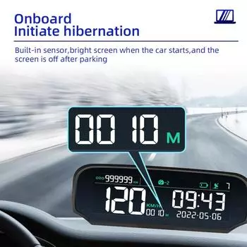 Многофункциональный автомобильный Head Up беспроводной HUD солнечная зарядка GPS спидометр одометр измеритель высоты электроника сигнализация превышения скорости