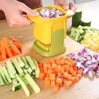 Многофункциональный измельчитель овощей, нарезка кубиками лука, артефакт, ломтерезка для картофеля фри, кухонный гаджет, ломтерезка для огурца, картофеля, кухонные инструменты