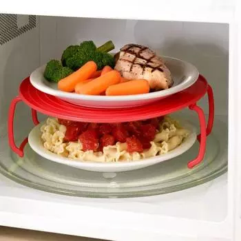 Стеллаж для микроволновки красный