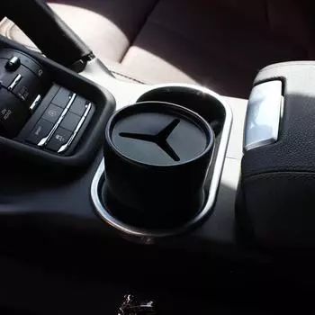Многофункциональный ящик для хранения на спинке автомобильного сиденья с крышкой чёрный