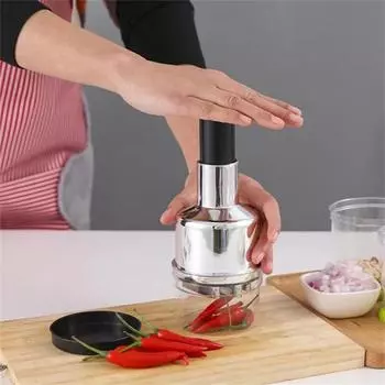 Многофункциональный ручной пресс для резки лука, орехов, измельчитель, ручной безопасный и эффективный измельчитель фруктов и овощей, кухонный инструмент