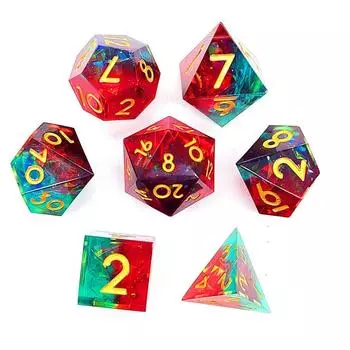 Многогранные кости DND, смоляные игровые кости Таро, игрушки для вечеринок, домашний декор, цифровые кости дракона