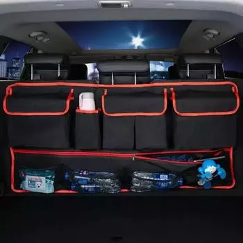 Многокарманный органайзер для багажника автомобиля, подвесная сумка для хранения на заднем сиденье с 9 карманами, водонепроницаемая ткань Оксфорд, универсальный карман для хранения