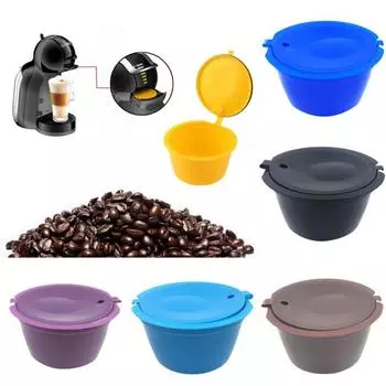 Многоразовый кофе для капсул Nescafe, фильтр для чашки, многоразовый фильтр для пивоваров Dolce Gusto небесно-голубой