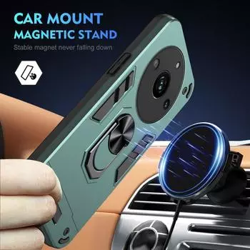 Многослойный автомобильный держатель-подставка для Realme 11 Pro + 10 9 Pro 9i Realme C53 C55 C51 C35 C33 C31, защитный чехол для камеры Realme 12 Pro Plus чёрный