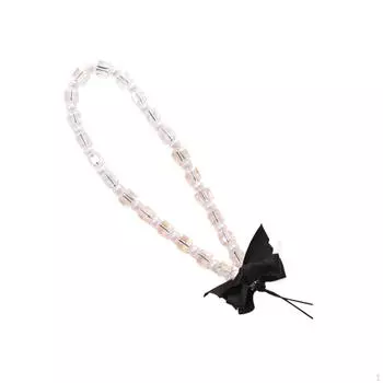 Mobile Phone Charm Lanyard ,Phone Chain String, ,Wrist Strap Beaded for Women Girls чёрный