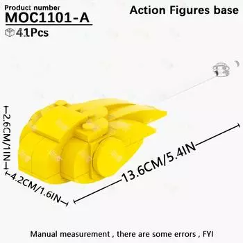 MOC Anime Squarehead Building Blocks Toys Seven Dragon Giant Ape Mecha Figures Somersault Cloud Model Assembly Bricks Kids Gifts