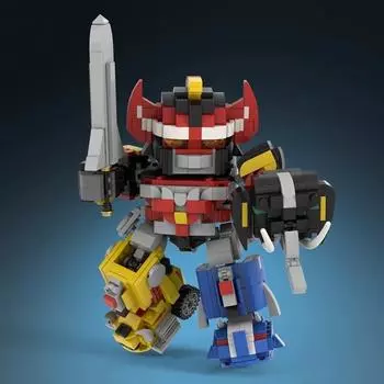MOC Building Block Set Dinosaur Team Big Beast God Mecha Творческая собранная образовательная игрушка