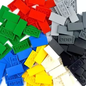MOC DIY строительные блоки рисунок кирпичи плитка кирпичи гладкая плоская плитка игрушки для детей