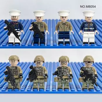 MOC Корпус морской пехоты США Конструктор игрушек