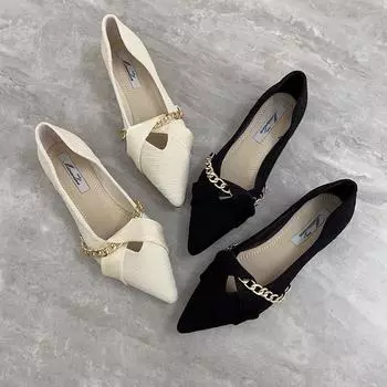 Moccasins Flats Office Pointed Toe Normal Leather Casual Shoes for Woman 2024 Flat Women s Summer Footwear Evening Chic Point 39 35