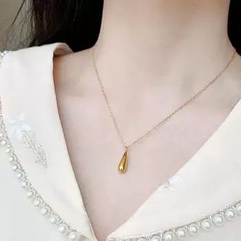 Мода Boho Простой Нержавеющей Стали 316L Многоцветный Кристалл Капли Подвеска Колье Ожерелье Для Женщин Винтаж Воротник Цепи Из Бисера Ювелирные Изделия Подарок Партии