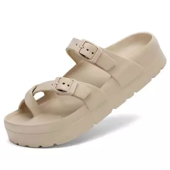 мода Comwarm Модные толстые сандалии на платформе Женские сандалии Eva Clogs Пляжные сандалии с поддержкой свода Легкая летняя домашняя обувь 36