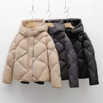 МОДА Новая флисовая куртка Bitter Winter 90 New National Standard для женщин с простым ромбом и капюшоном, женская куртка, одежда M