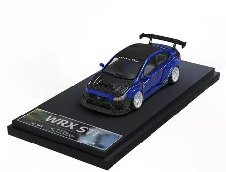 модель авроры Subaru WRX STI металлик синий 1/64 [предмет]