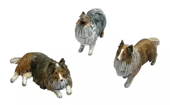 Модель Chino Wonderful Series Shetland Sheepdog Set Resin Kit Molding Color 1/35 CMW-012