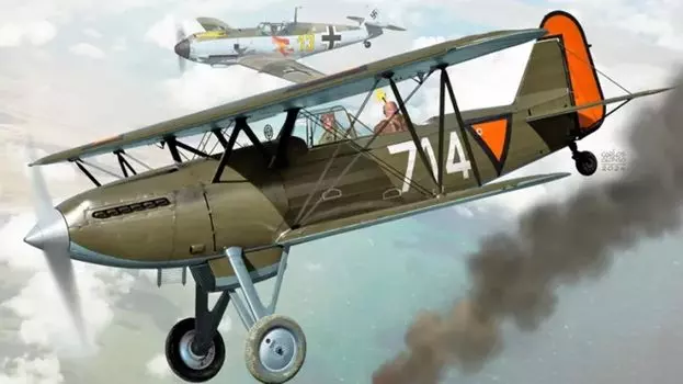Модель KP Hitech Limited Edition Aircraft Kit Fokker Engine Пластиковая модель KPMH7201 1/72 CX Kestrel Equipped (Самолет)