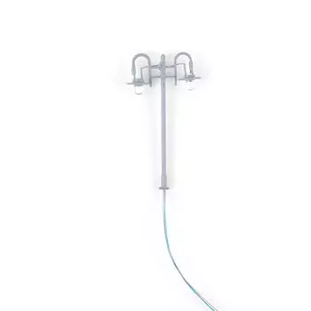 Model Lamppost Scaled 1:200 Home Micro Building Layout Decorations LED Railway Light Crafts Track Lamp Sand Scenery Toys