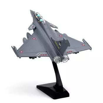 Модель самолета Rafale Combat Falcon, армейский самолет ВВС, игрушки для литья под давлением, военный самолет, откат со светом и звуком (Рафаль Камуфляж) Size:21.7*15.7*7.3cm серый