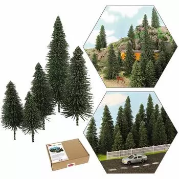 Модель сосны Модель дерева Модель дерева Модель дерева 38 деталей для HO OO Gauge Миниатюрный садовый модель железной дороги Модель здания Коллекция пейзажей