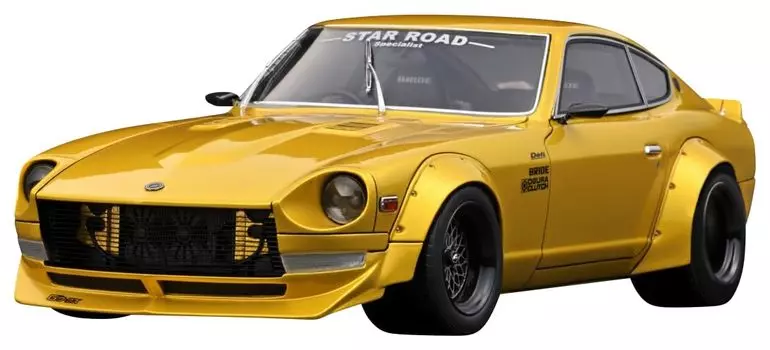 модель зажигания Nissan Fairlady Z STAR ROAD Желтый металлик готовый продукт 1/18 (S30)