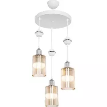 Modellight Akses Sphere Chrome 3 Piece Honey Гостиная Столовая Гостиная Вход Кухня Детская комната Спальня Люстра