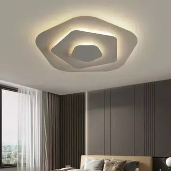 Modern LED Ceiling Lamp for Living Dining Room Children Bedroom Geometric Design Chandelier Home Decor Lighting Fixture Luster Cold White(no RC)