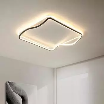 Modern LED Minimalist Wave Ceiling Lamp For Living Dining Children s Room Bedroom Aisle Lighting Home Decoration Fixture Lustre Cold White(no RC)