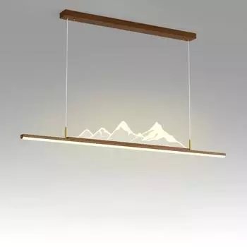 Modern LED Pendant Lamp for Living Dining Room Bedroom Tea Room Chandelier Scenery Landscape Style Indoor Decor Lighting Fixture Tricolor(no RC)