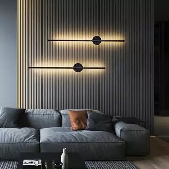 Modern LED Wall Lamp Remote Control Type-C Charge Solenoid Adsorption Long Lights Bedroom Living Room Home Led Lighting Lamps