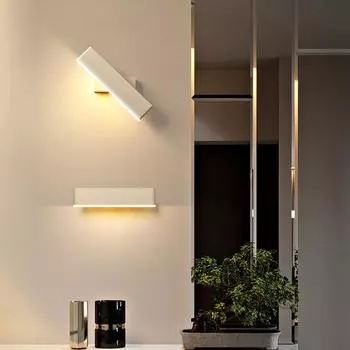 Modern LED Wall Lights Living Room Home Decorations Sconces Nordic Decororation Wall Lamps Vanity Bedroom Bedside Mirror Front Warm White (2700-3500K) белый