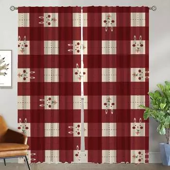 Modern Living Room Curtains for Camera Rabbit Tulle for Bedroom Shades Window Curtain Blackout Curtains 2 Pieces Partition Child W50xH70cmx2pcs-CL