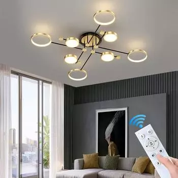 Modern Pendant Light LED ceiling pendant lamp Gold Black Hanging chandelier lights decoration lighting for living room lustre