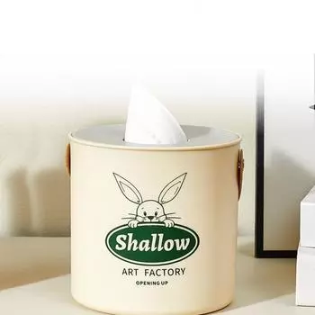 Modern Portable Round Toilet Roll Paper Container Living Room Bedroom Napkin Holder Home Toilet Paper Storage Desktop Tissue Box