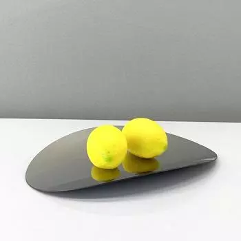 Modern Simple Metal Mirror Creative Tray Ornaments Model Room Living Room Coffee Table Dining Table Storage Fruit Plate Decorations