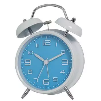 Modern student ringing alarm clock children s three-dimensional silent small table clock metal creative luminous clock чёрный