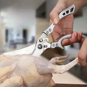 Модернизированные многоцелевые кухонные ножницы из нержавеющей стали, мощные ножницы для куриных костей, большие бытовые кухонные ножницы для еды