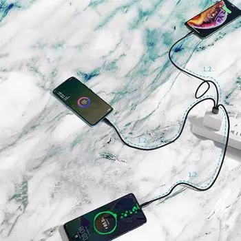 Модернизированный многофункциональный зарядный кабель 3 в 1 Type C/USB кабель для зарядки телефонов и планшетов быстрое и удобное решение для зарядки 3MC