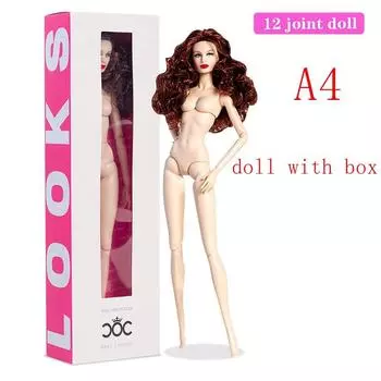 Модная 12-дюймовая 1/6 кукла BJD, полная кукольная фигурка, куклы-принцессы, шарнирное тело, детские игрушки белый/сахар коричневый