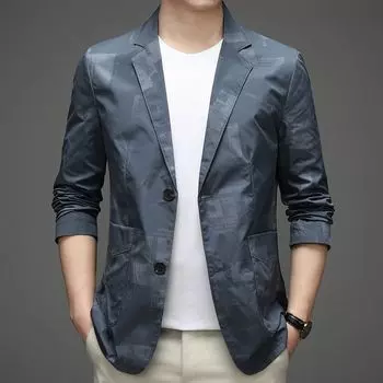 Модная мужская одежда Smart Casual Blazers весна осень корейский с длинным рукавом деловой социальный офис мужской костюм пальто плюс размер 6XL чёрный