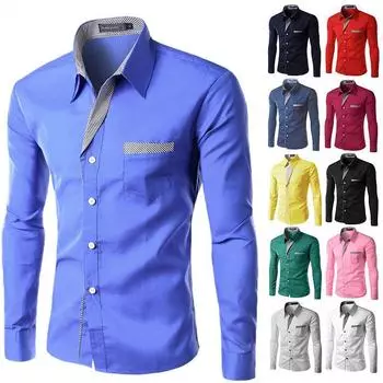 Модная мужская рубашка с длинным рукавом Camisa Masculina, мужская приталенная дизайнерская формальная повседневная брендовая мужская классическая рубашка, размер M-4XL XXXXL белый