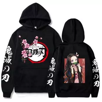 Модная японская аниме-толстовка Kamado Nezuko Demon Slayer Cool Women Hoodie Funny Winter Casual Cartoon Long Sleeve Hoody XXXL
