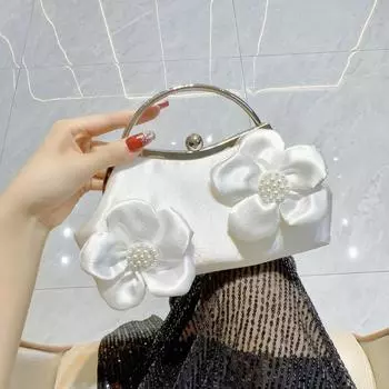 Модная сумка через плечо, сумка для ужина, сумка для подружки невесты One Size белый