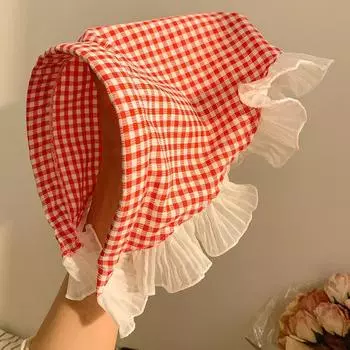 Модная винтажная белая кружевная повязка на голову, французская треугольная повязка на голову, повязка для волос в стиле кантри для женщин, девушек, обручи для волос, аксессуары